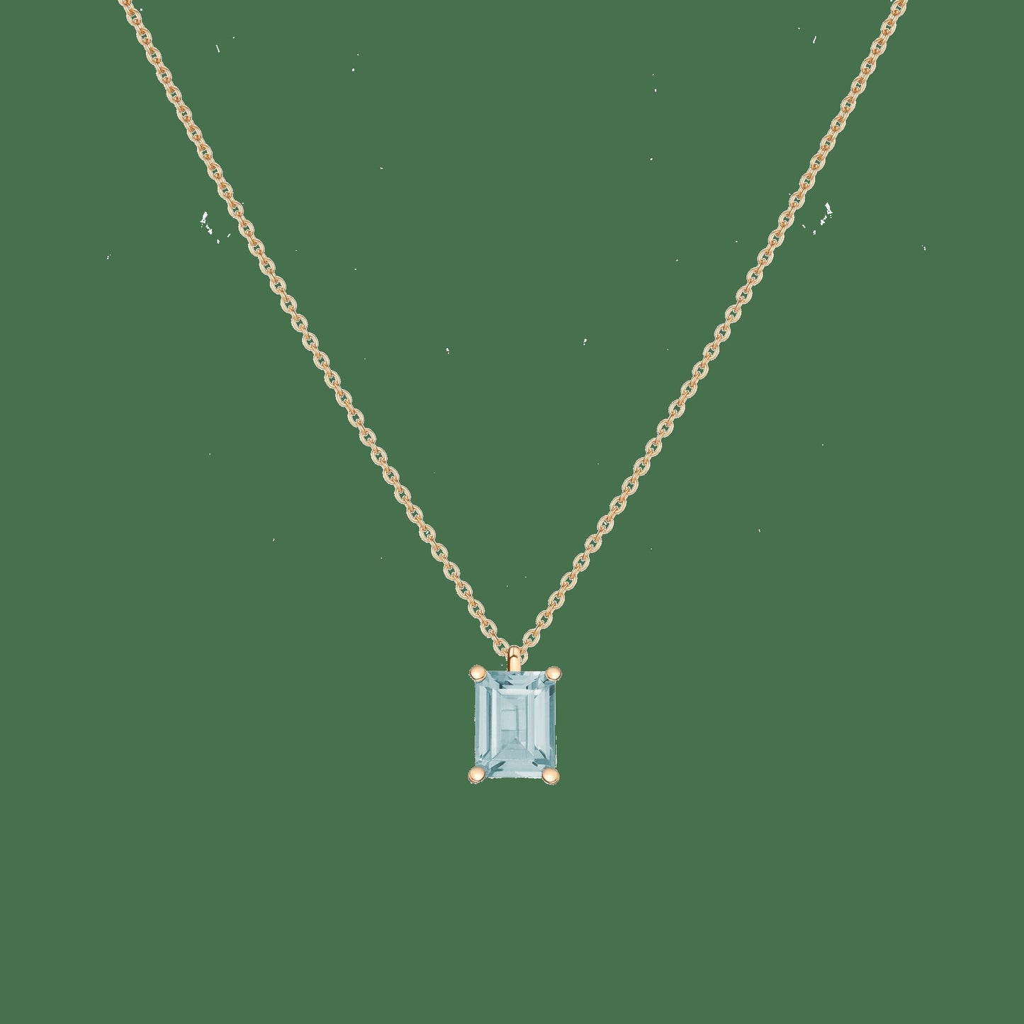 Emerald Gemstone Solitaire Necklace