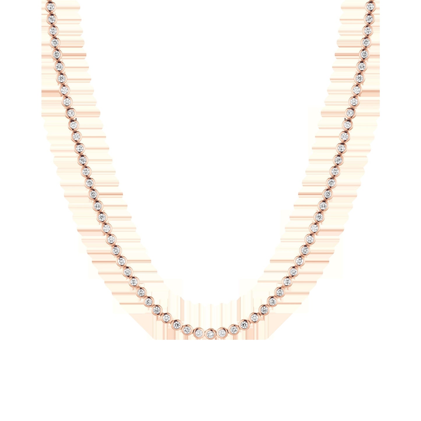 Lab Grown Diamond Bezel Tennis Necklace