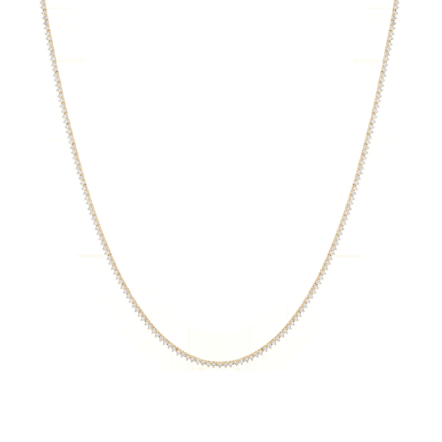 Three-Prong Lab Grown Diamond Tennis Necklace