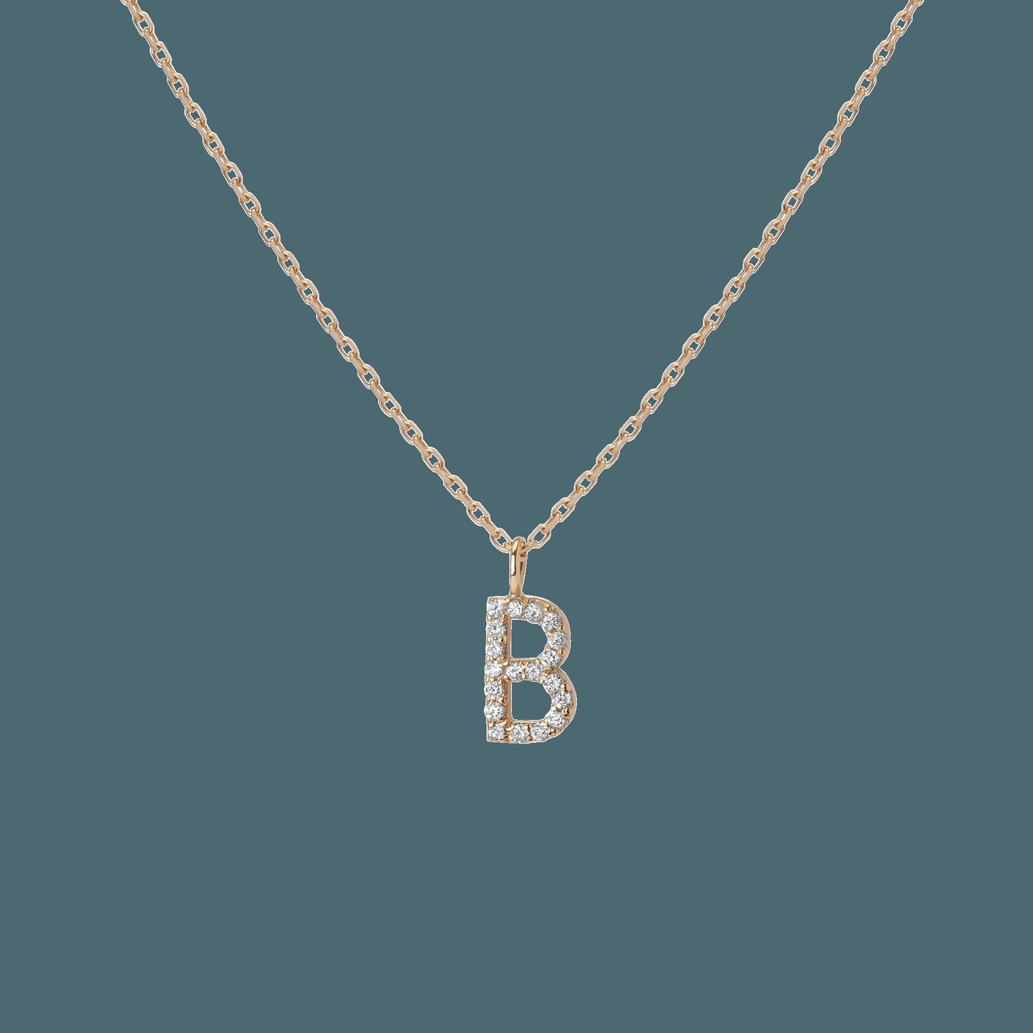 Classic Diamond Letter Necklace