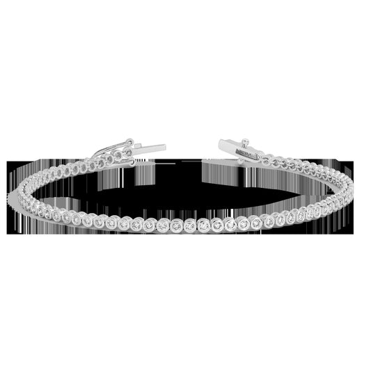 2.5ct Lab Grown Diamond Bezel Tennis Bracelet