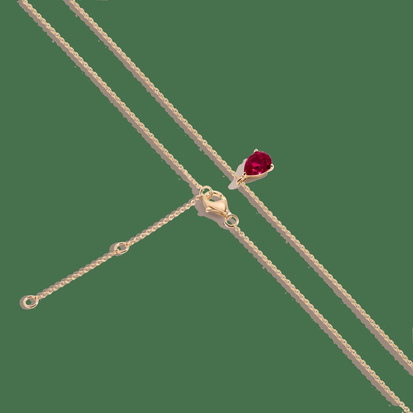Pear Gemstone Solitaire Necklace