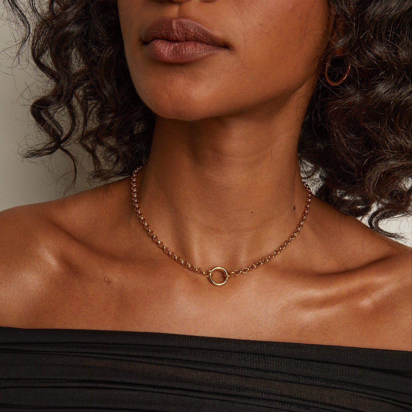 Rolo Chain Charm Necklace