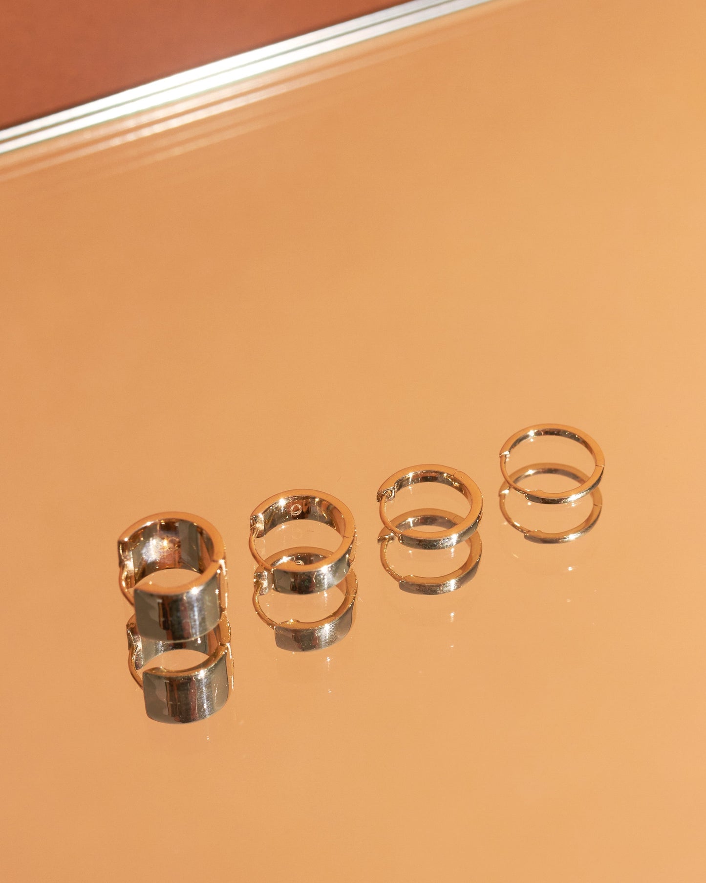 Gold Hinged Huggie Earrings