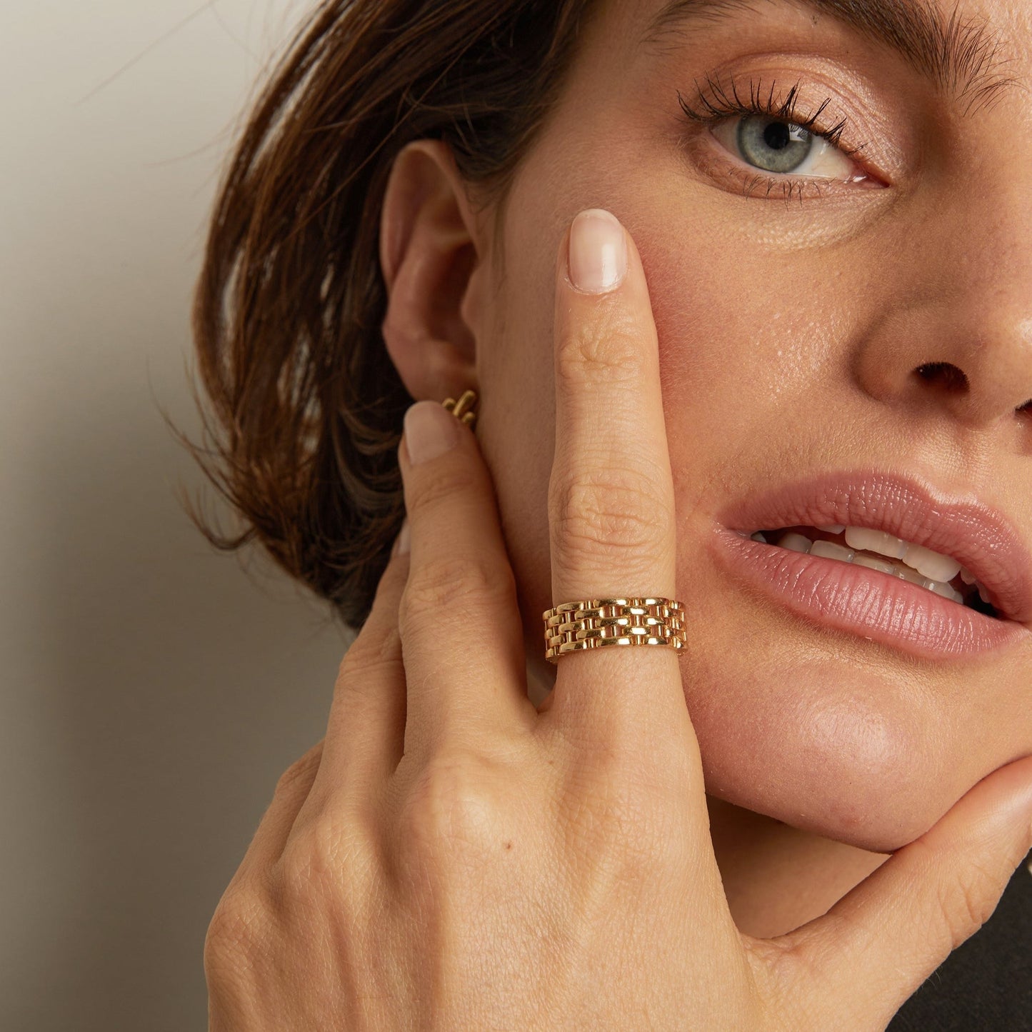 Mini Panther Chain Link Ring