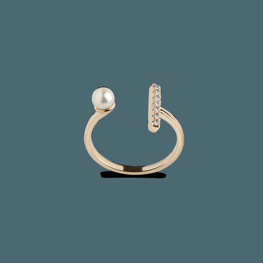 Archival Open Pearl Ring