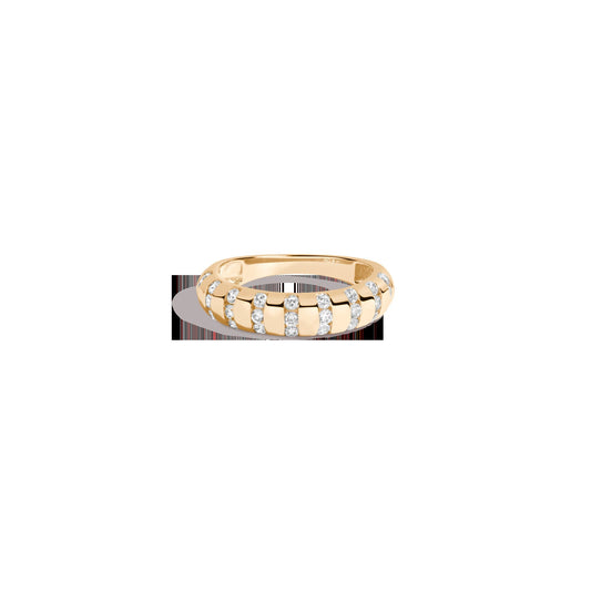 Lab Grown White Sapphire Striped Matrix Ring