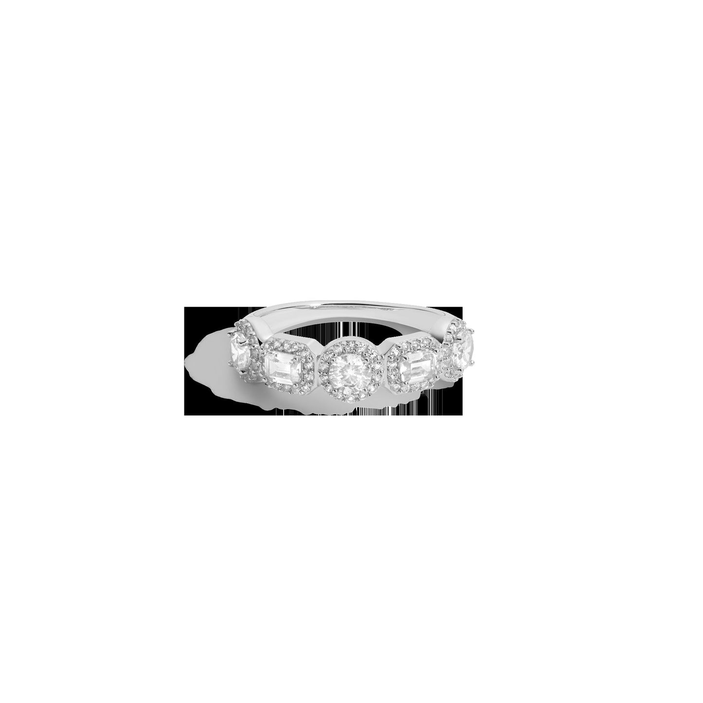 Lab Grown White Sapphire Edwardian Ring