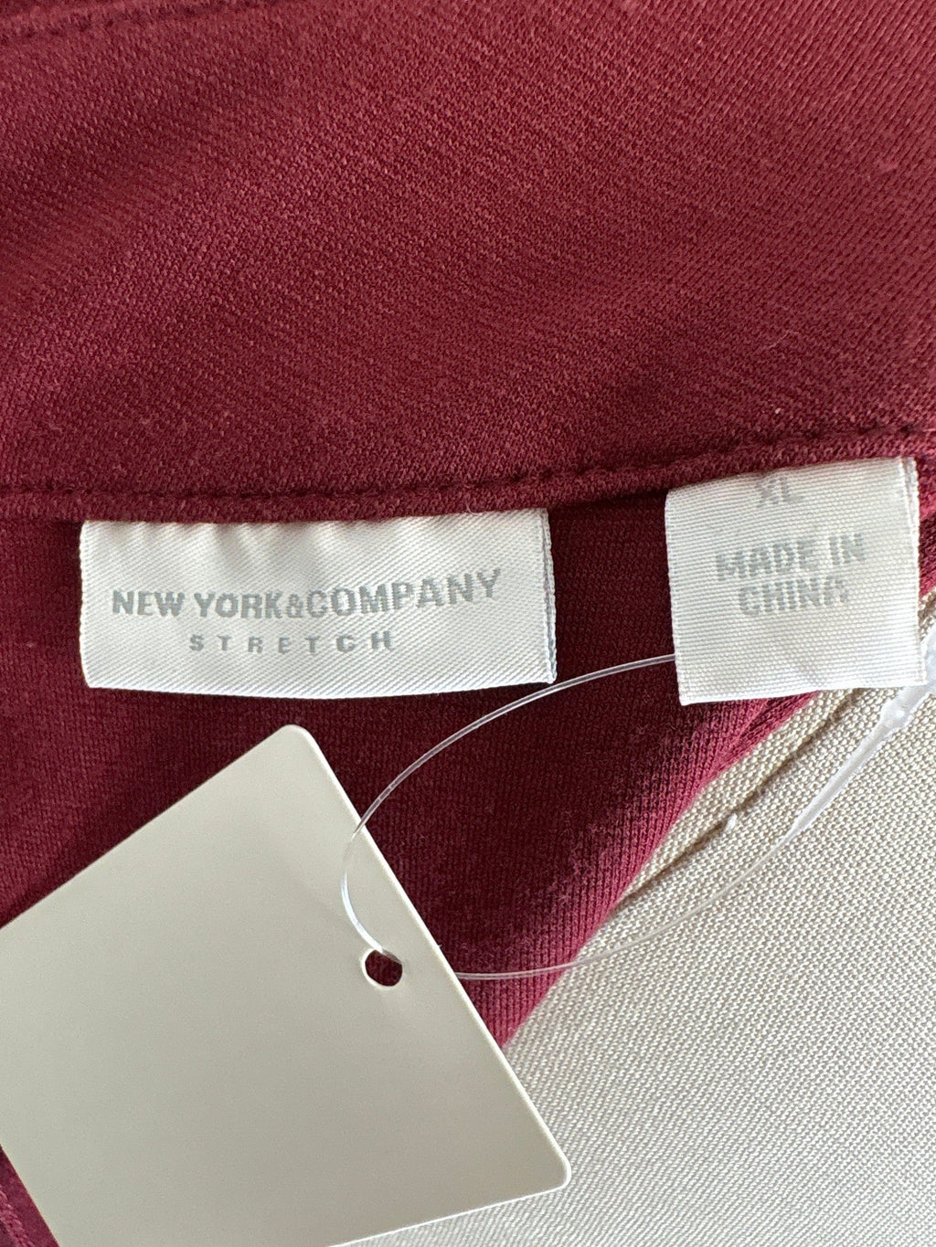 New New York & Co Burgundy Dress, XL