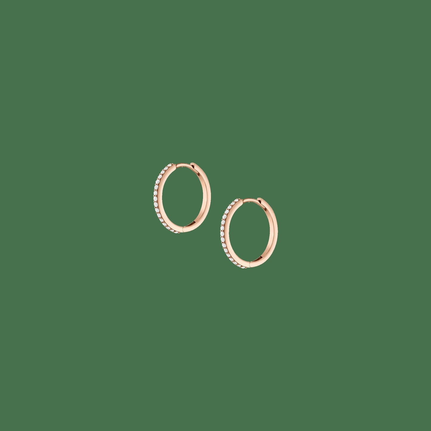 Thin Forever Diamond Hinged Huggie Earrings