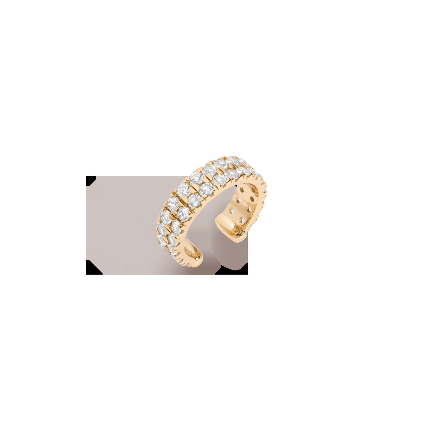 Lab Grown White Sapphire Double Ear Cuff