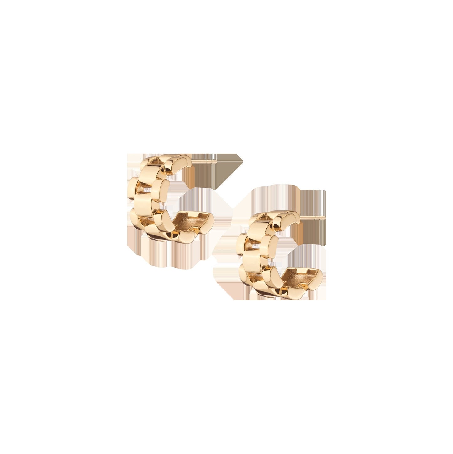 Panther Chain Link Hoop Earrings