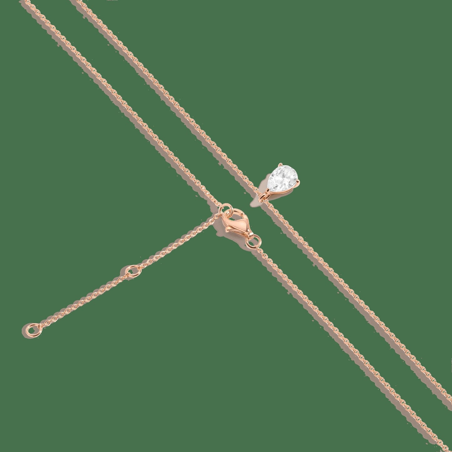 Pear Gemstone Solitaire Necklace