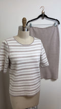New Rachel Zoe 2pc Reversible Brown Sweater + Skirt, M