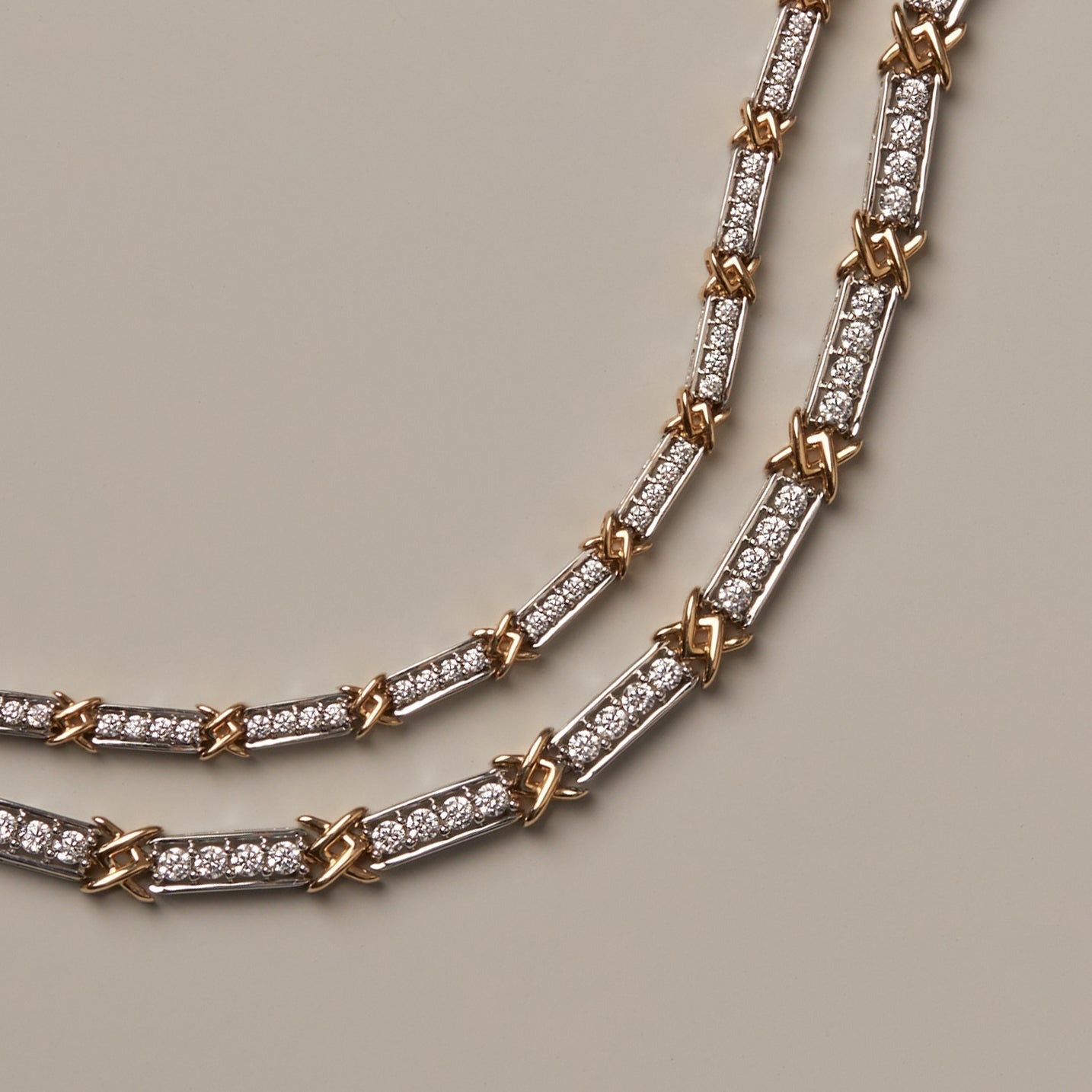 Lab Grown Diamond X Tennis Bracelet