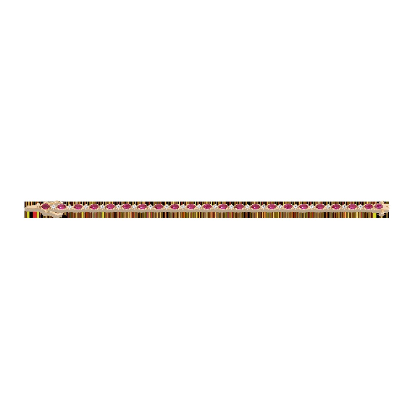Aurate x Marilyn Monroe: Lab Grown Red Marquise Tennis Bracelet