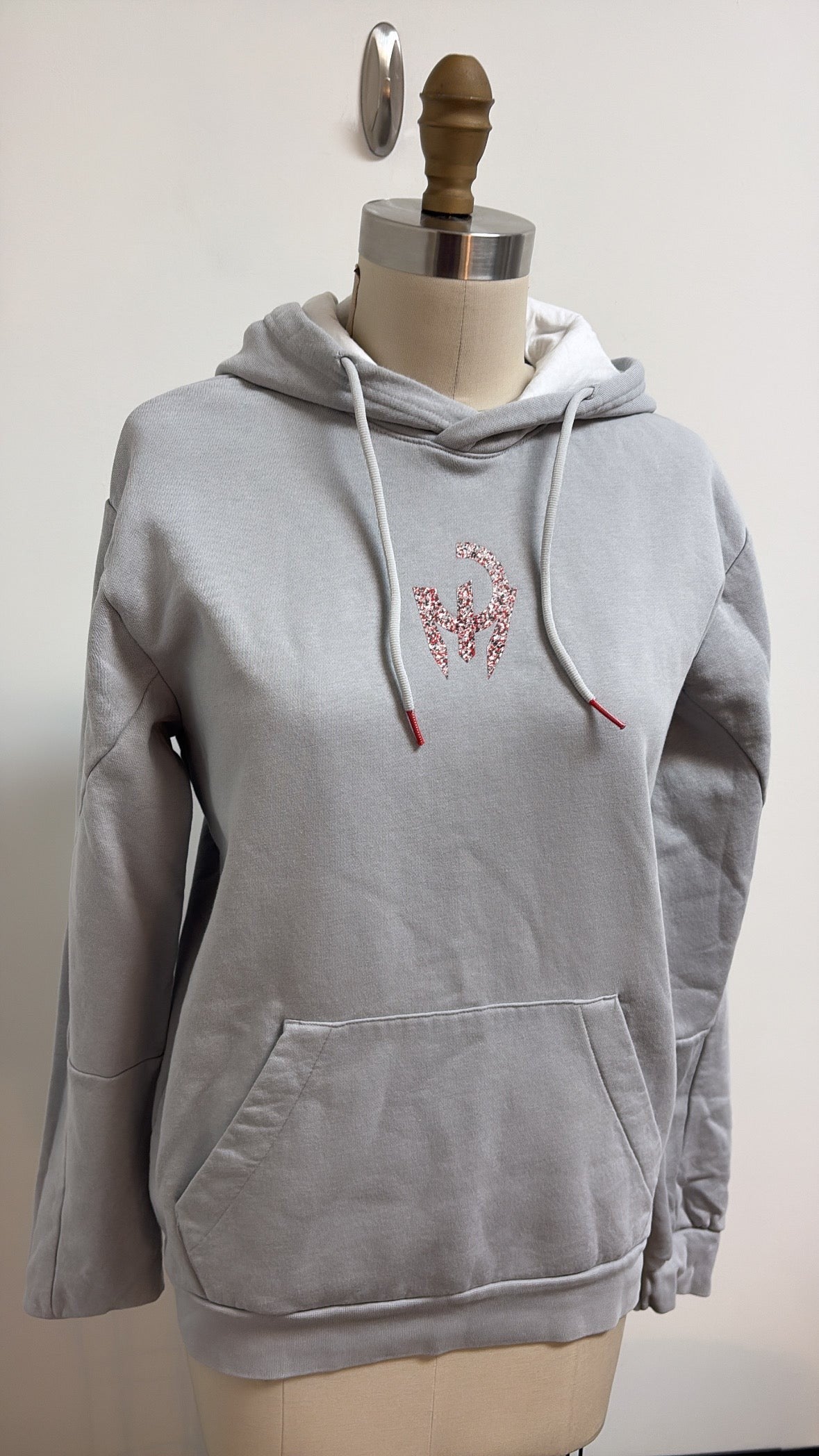 Adidas Gray Hoodie Sweatshirt, S