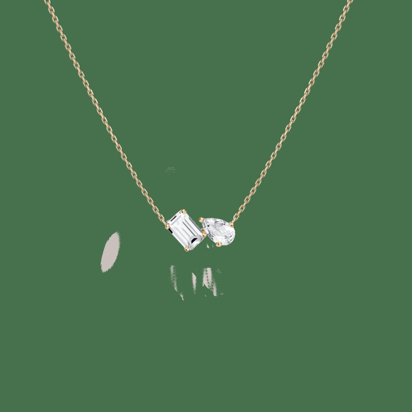 Toi et Moi Gemstone Mini Heirloom Necklace