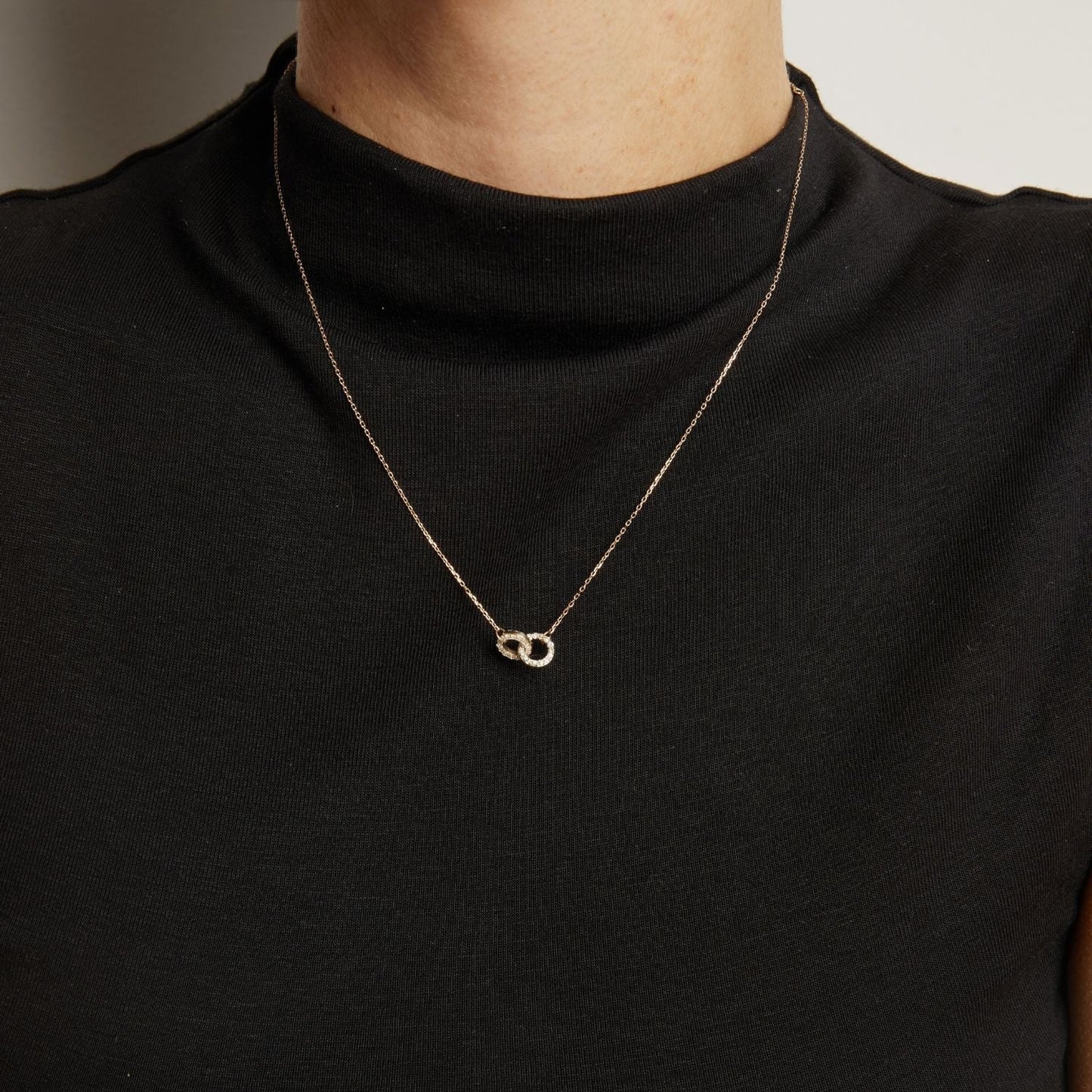 Double Lab Grown Diamond Connection Necklace