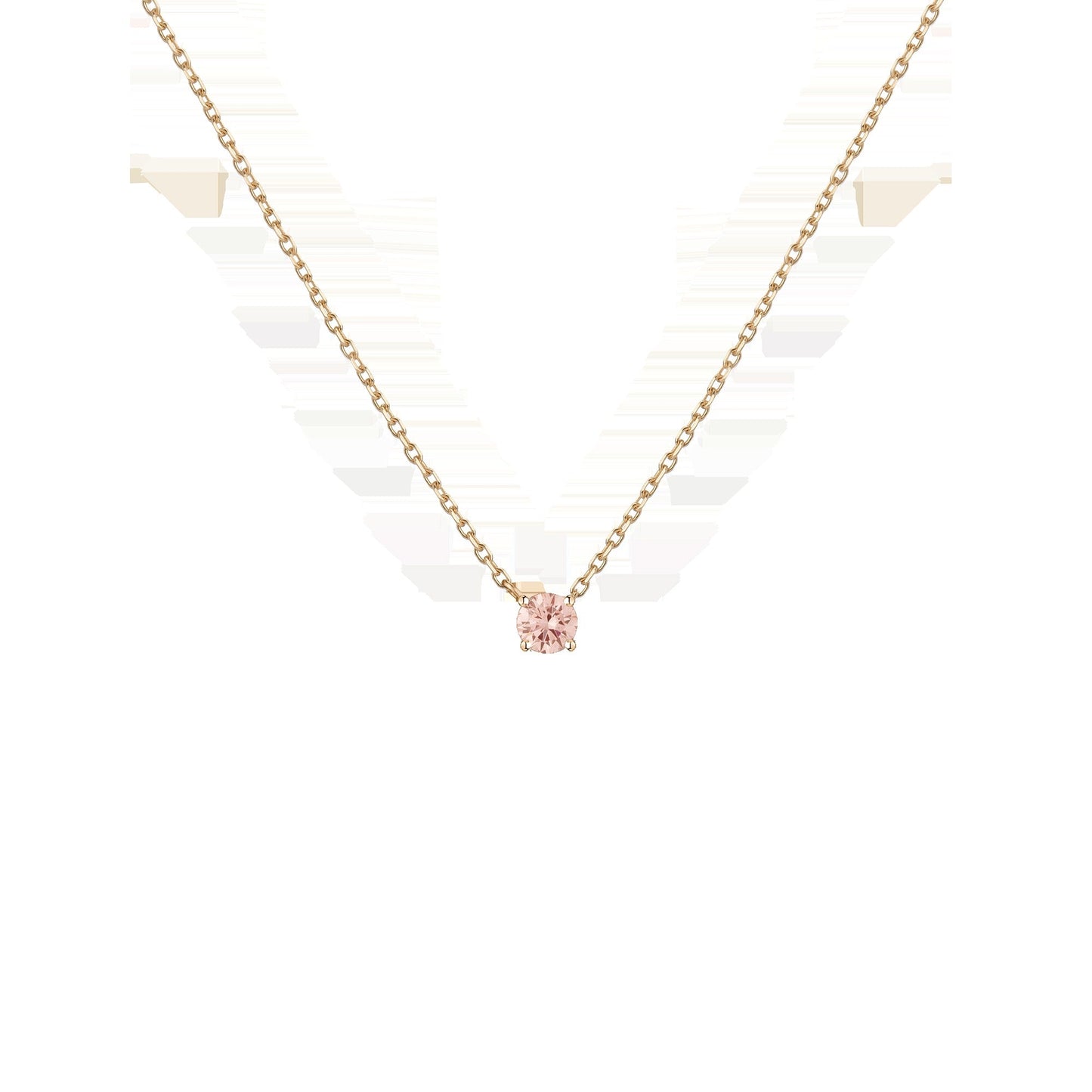 Lab Grown Pink Diamond Solitaire Necklace