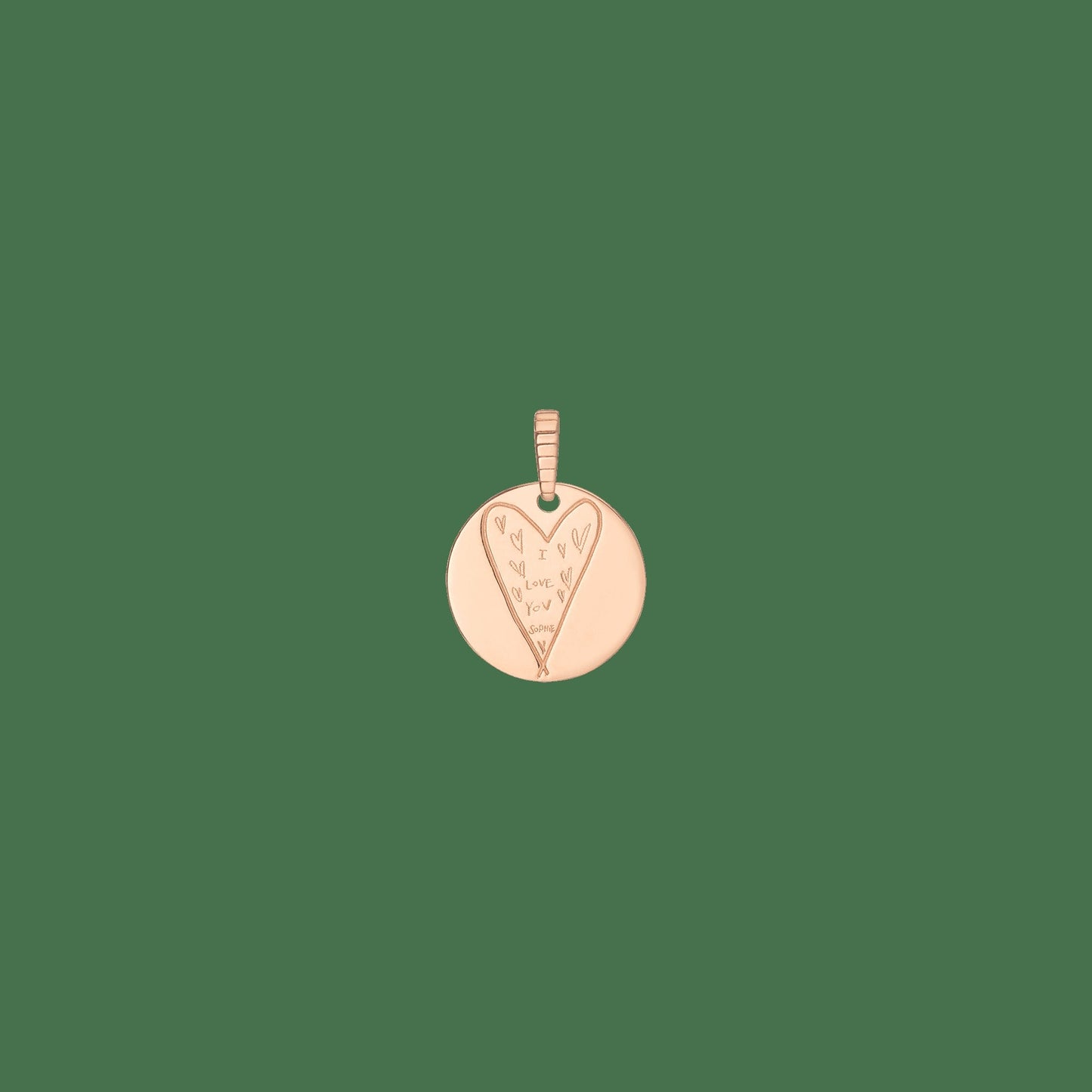 Story in Gold Engraved Pendant
