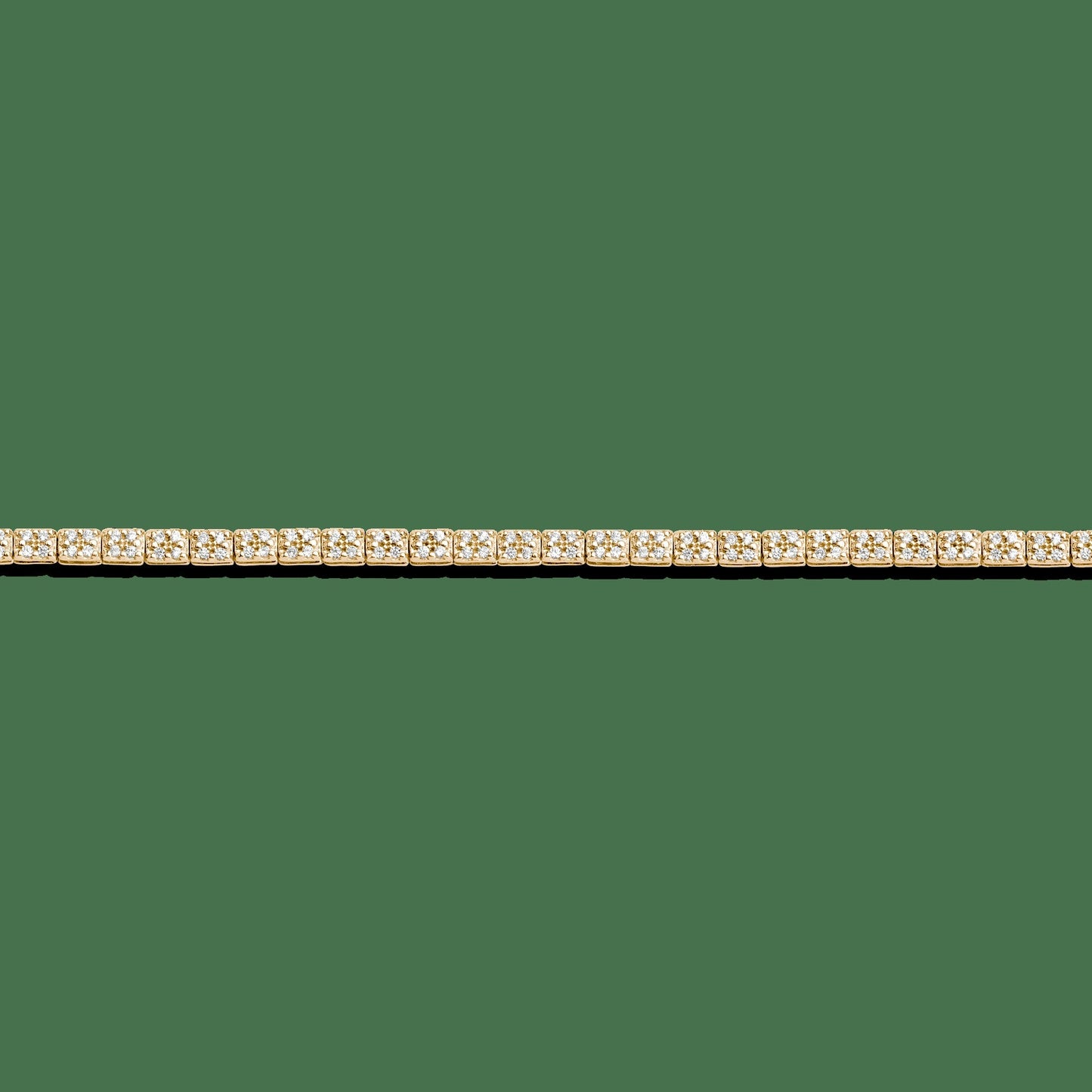Diamond Cluster Tennis Bracelet