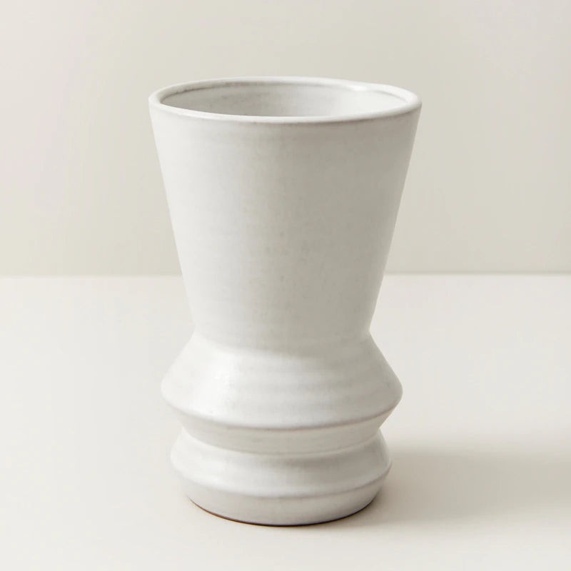 Modern Terracotta Vase, Medium - BLACK or CREAM