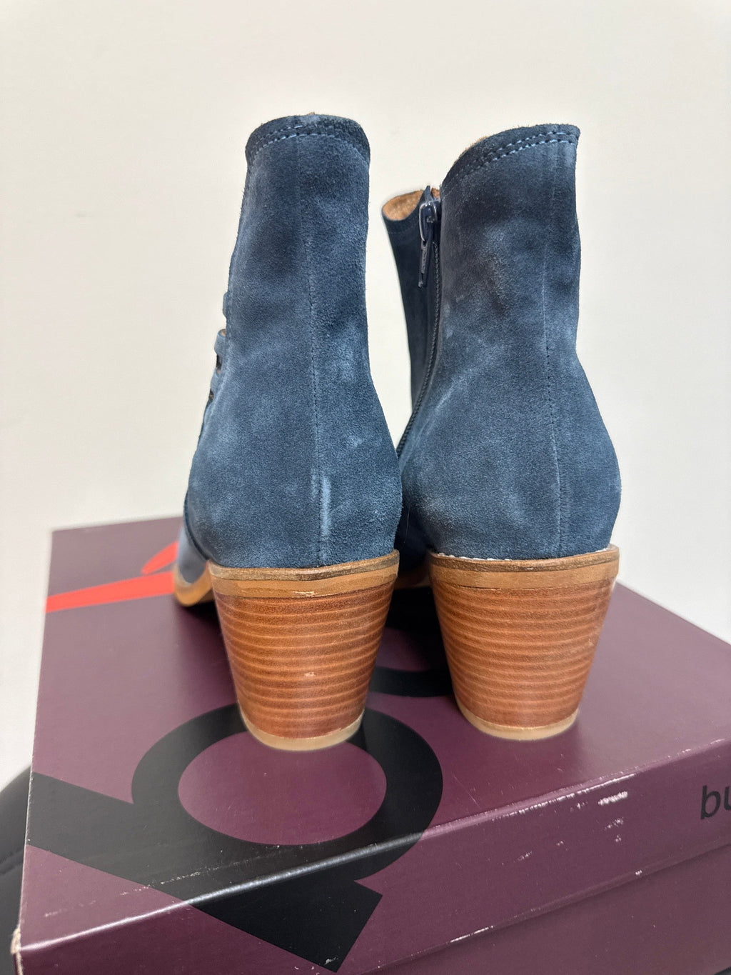 New Bueno Veronika Indigo Suede Boots, 41 (10-10.5) retail $150