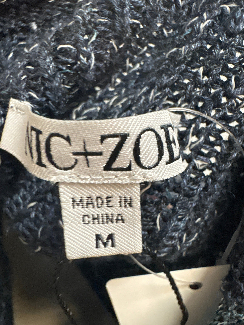 New Nic + Zoe Blue Sweater, M