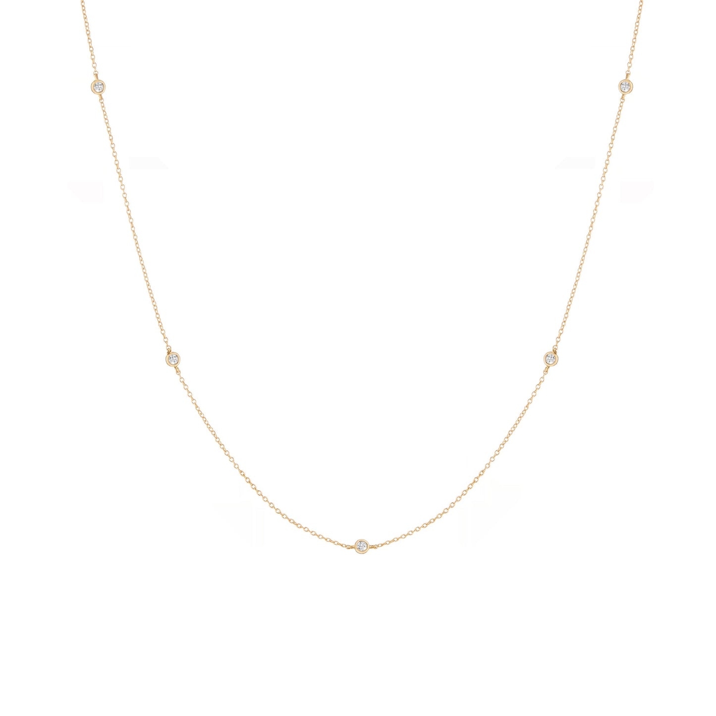 Lab Grown Diamond Station Necklace