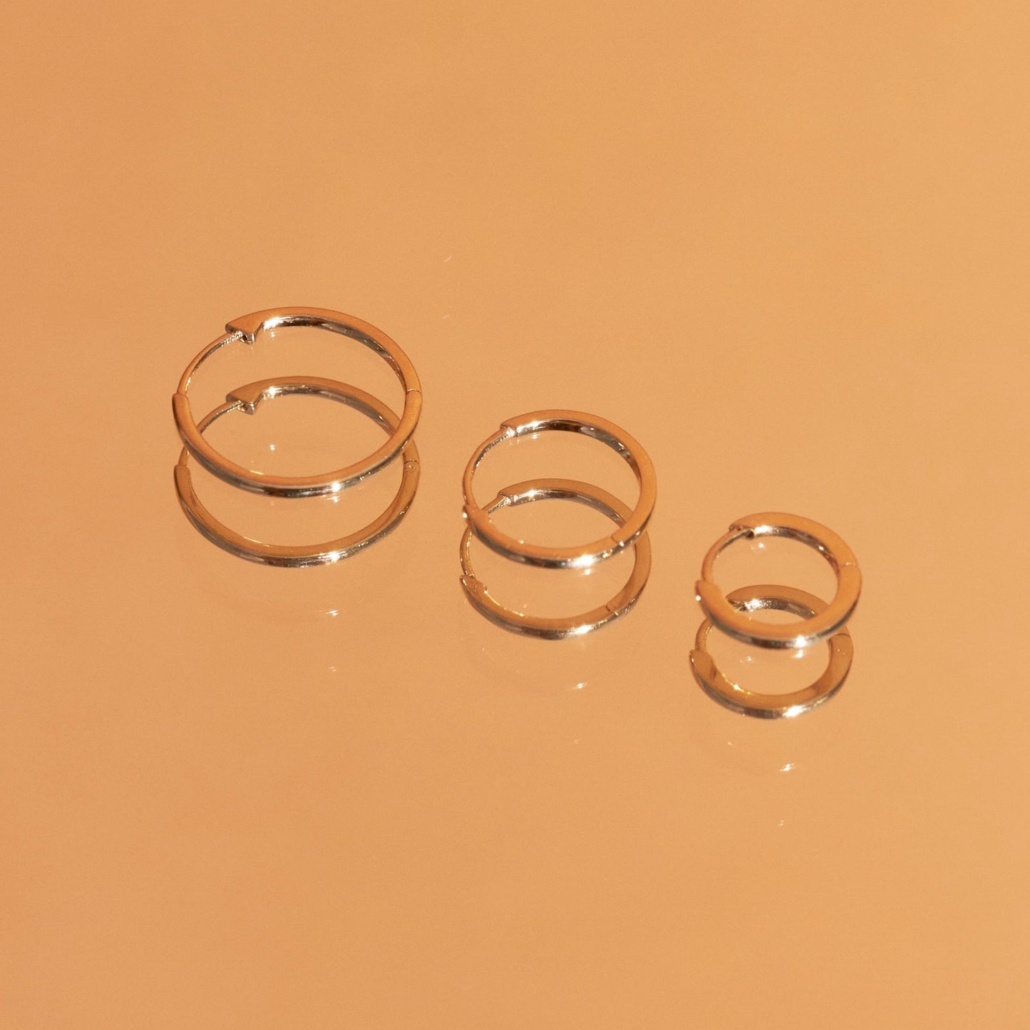 Skinny Gold Hinged Huggie Earrings (12mm)
