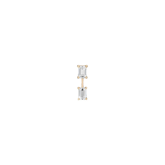 Lab Grown Diamond Ear Jacket - 0.5ct Emerald Bottom Stone