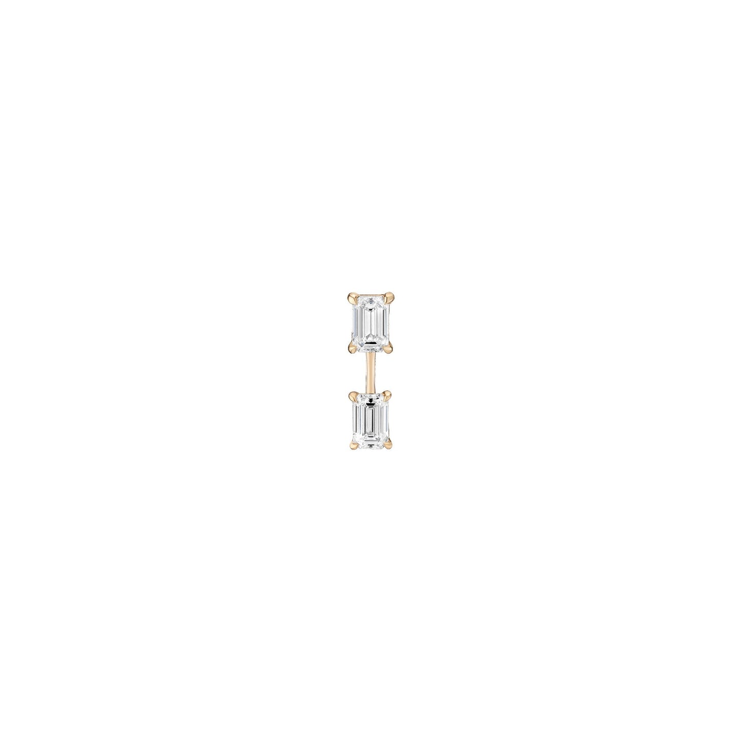 Lab Grown Diamond Ear Jacket - 0.5ct Emerald Bottom Stone