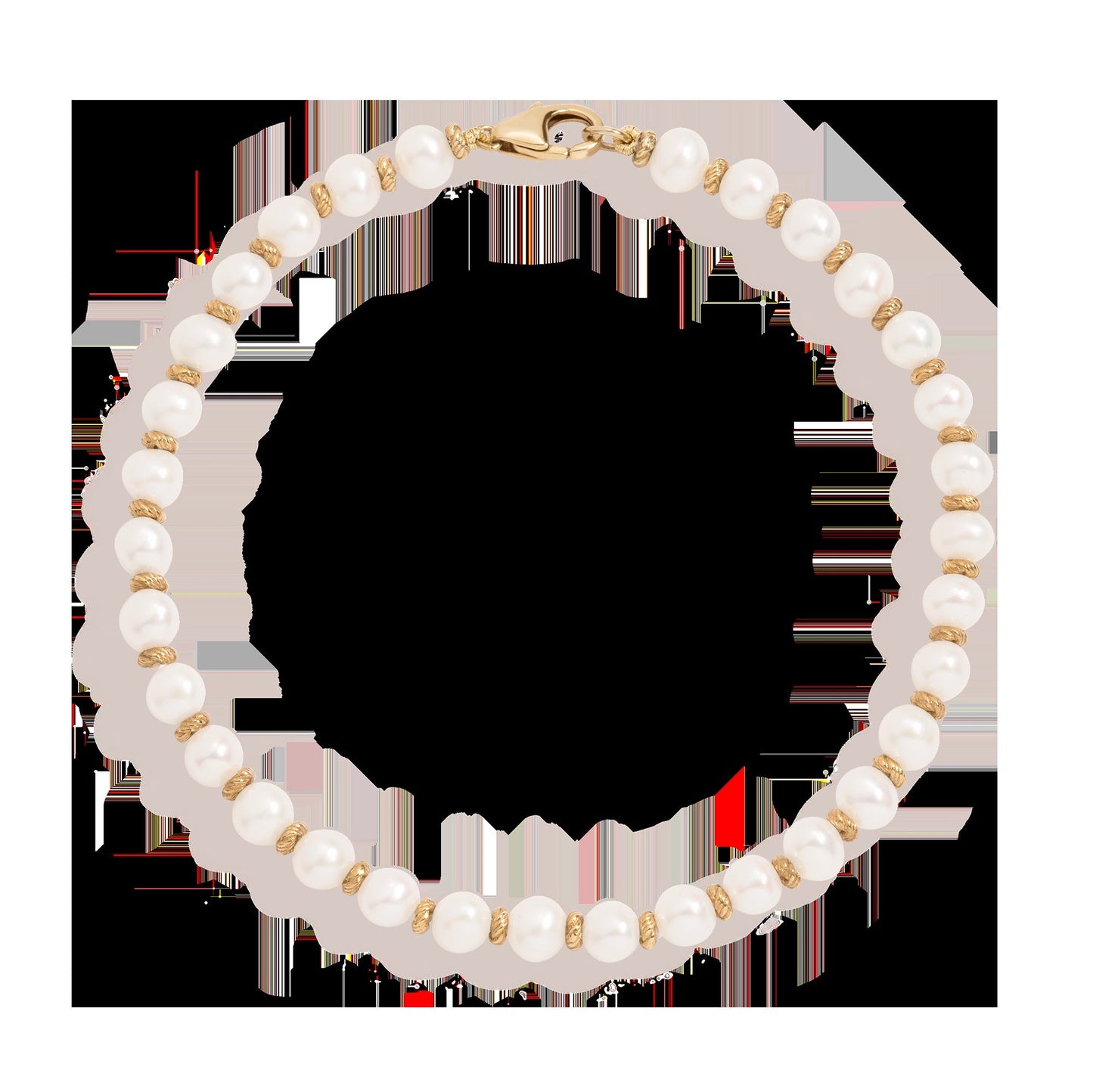 Aurate x Marilyn Monroe: Gold Knot Pearl Bracelet
