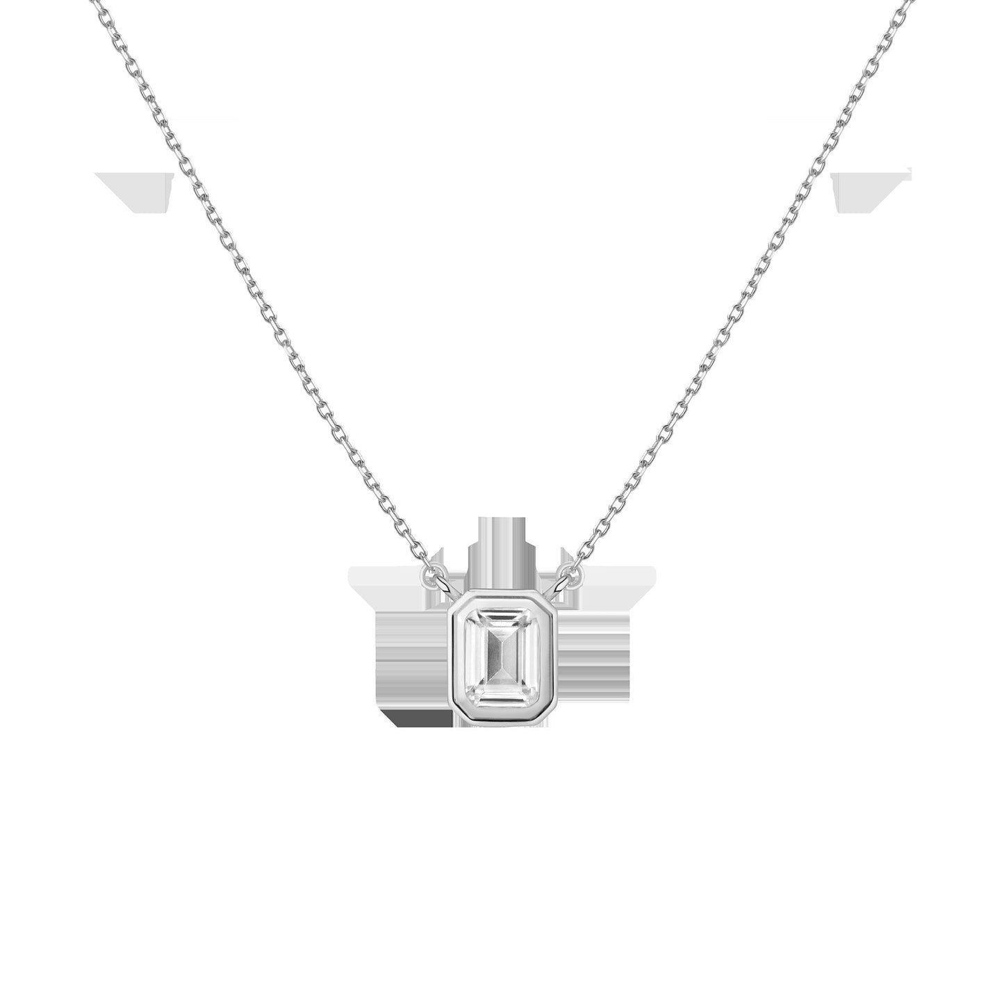 Lab Grown White Sapphire Heirloom Necklace