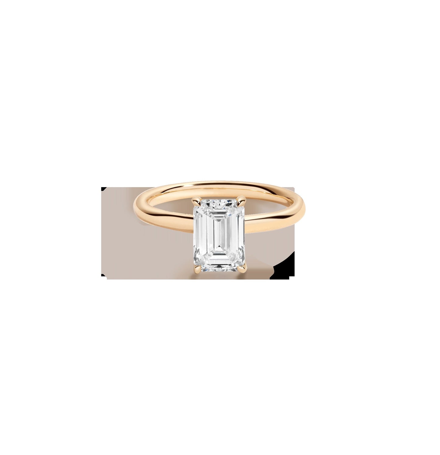 2ct Emerald Lab Grown Diamond Solitaire Ring
