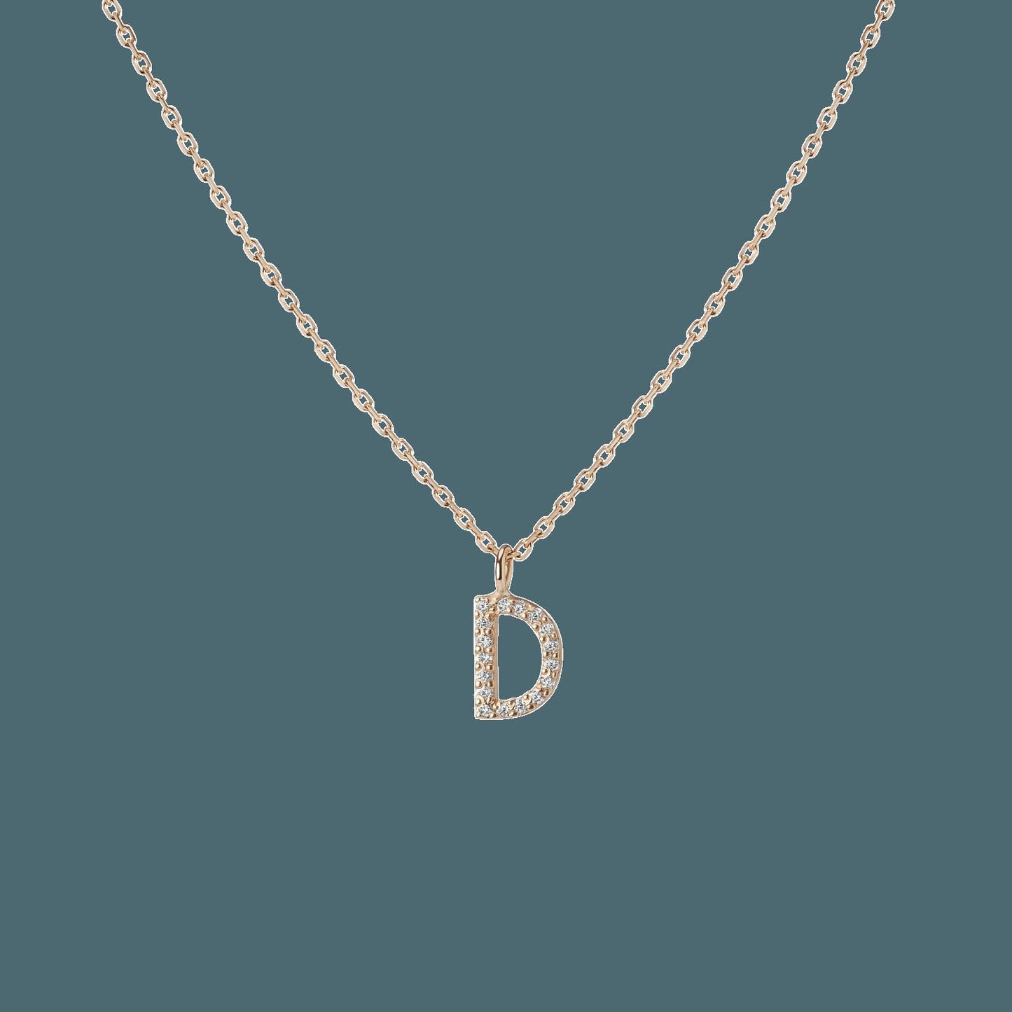 Classic Diamond Letter Necklace