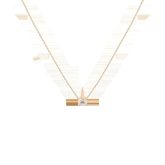 0.25ct Emerald Lab Grown Diamond Necklace