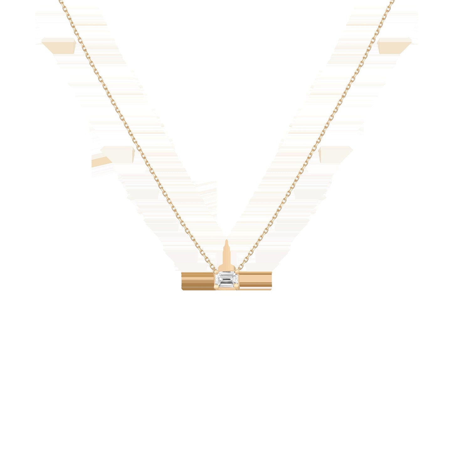 0.25ct Emerald Lab Grown Diamond Necklace