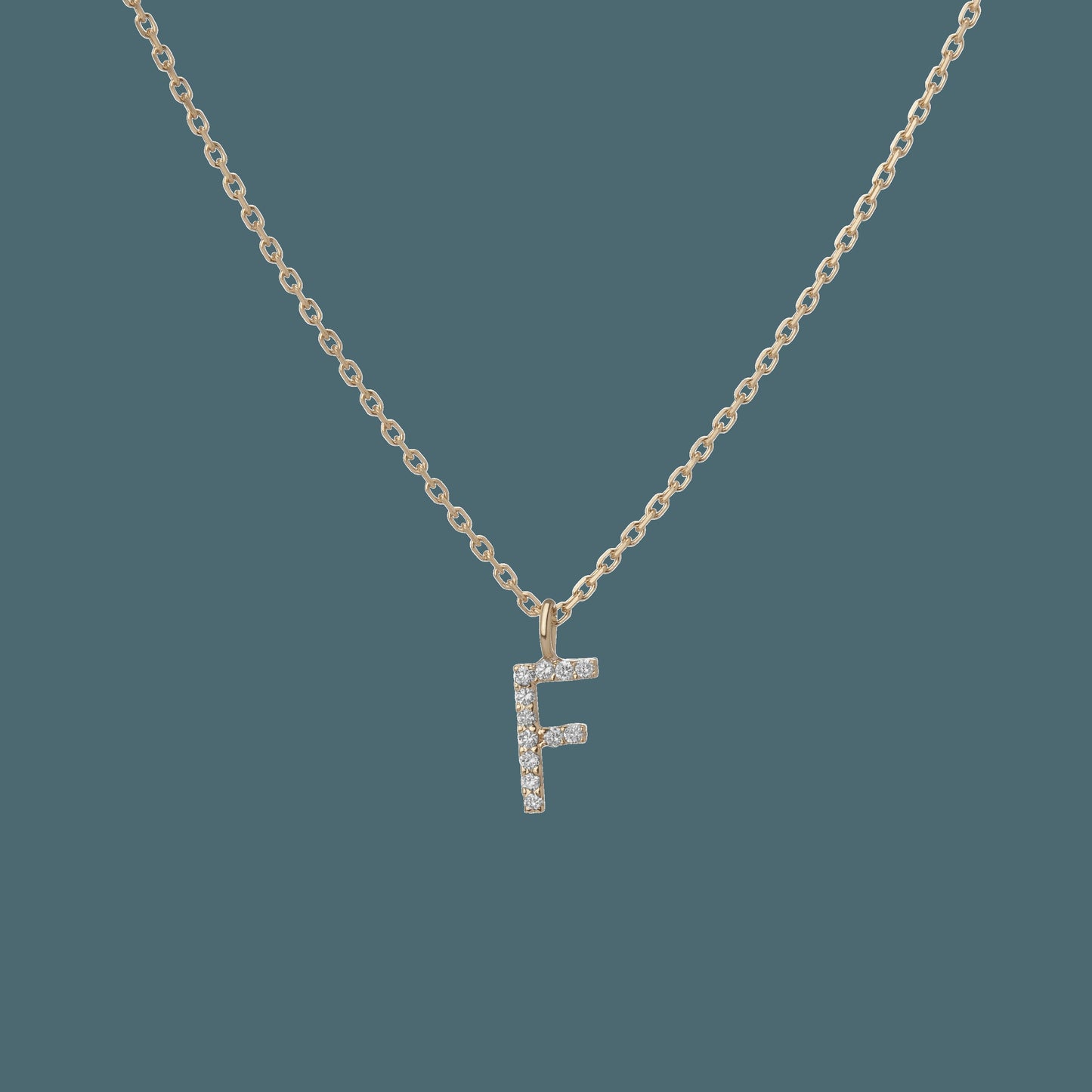 Classic Diamond Letter Necklace