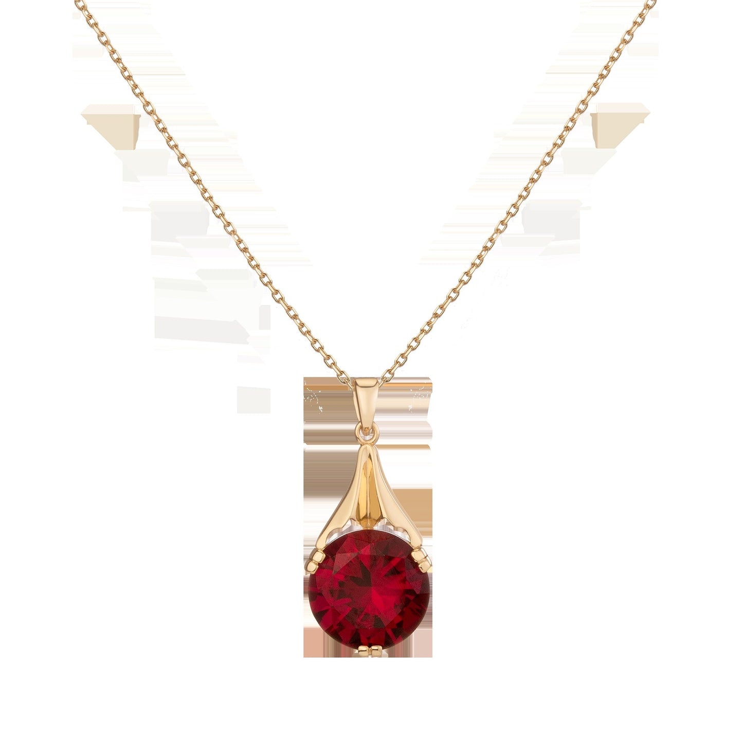 The Oma Lab Grown Red Ruby Necklace
