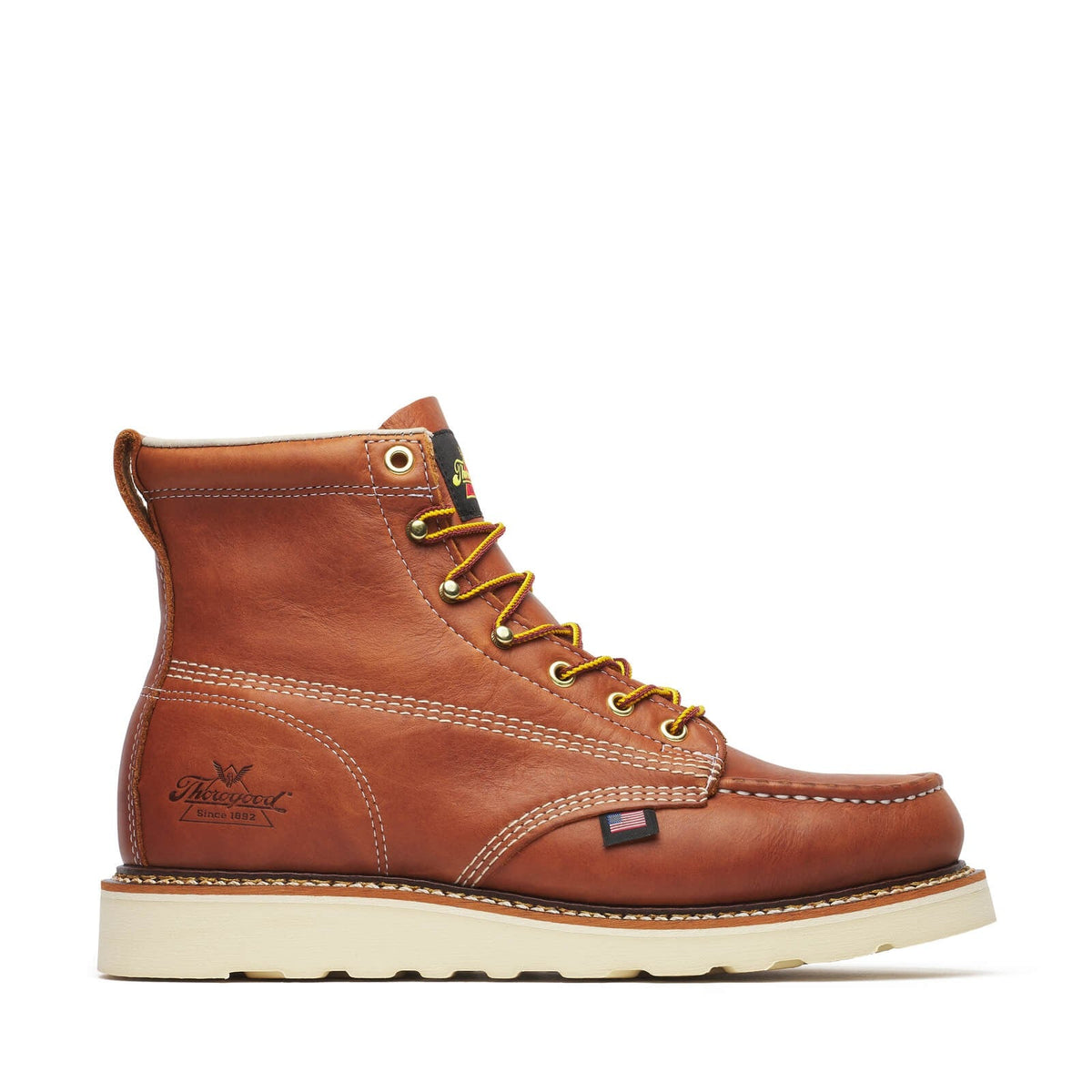 Thorogood American Heritage – 6′′ Tobacco Moc Toe – MAXWear WedgeTM