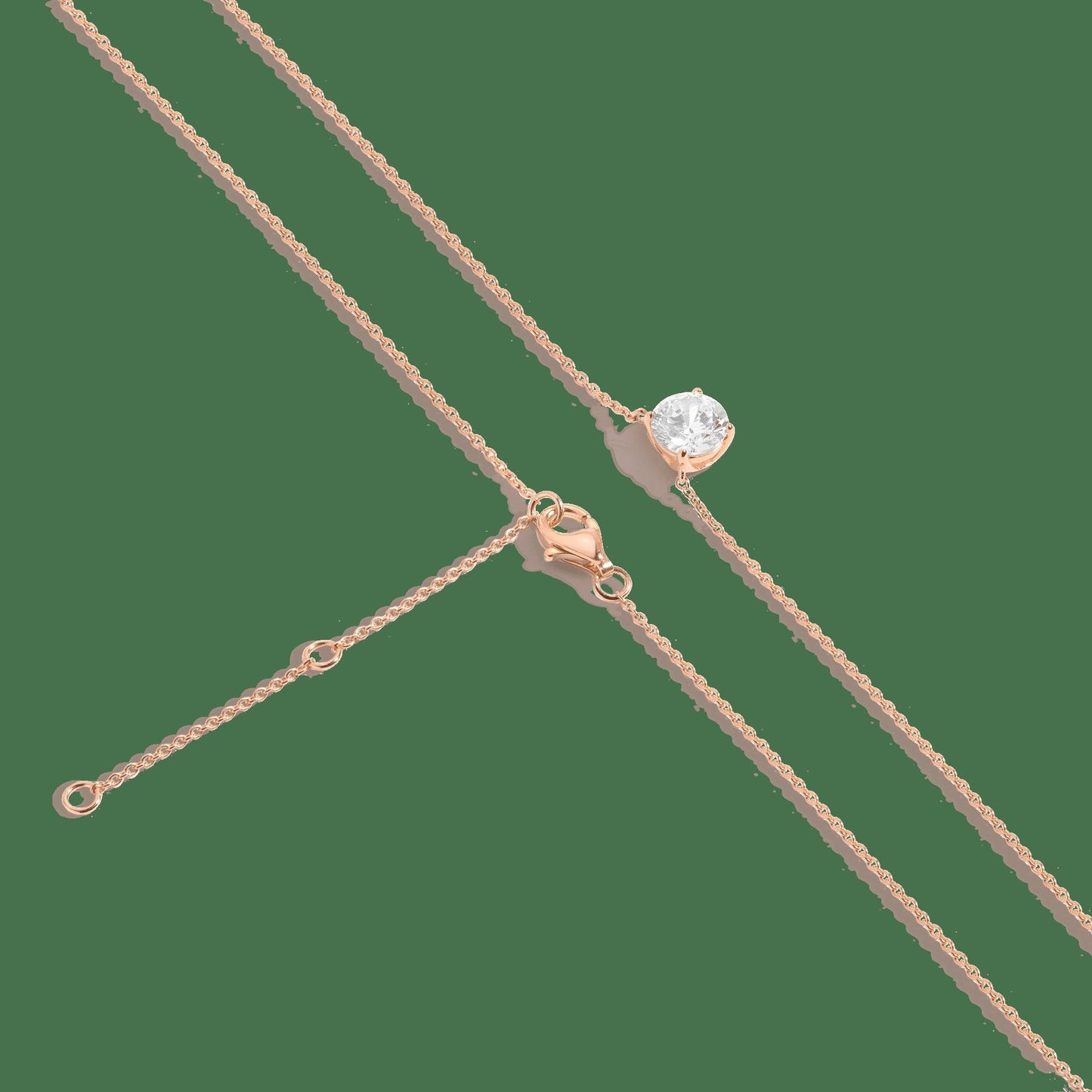 Round Gemstone Solitaire Necklace