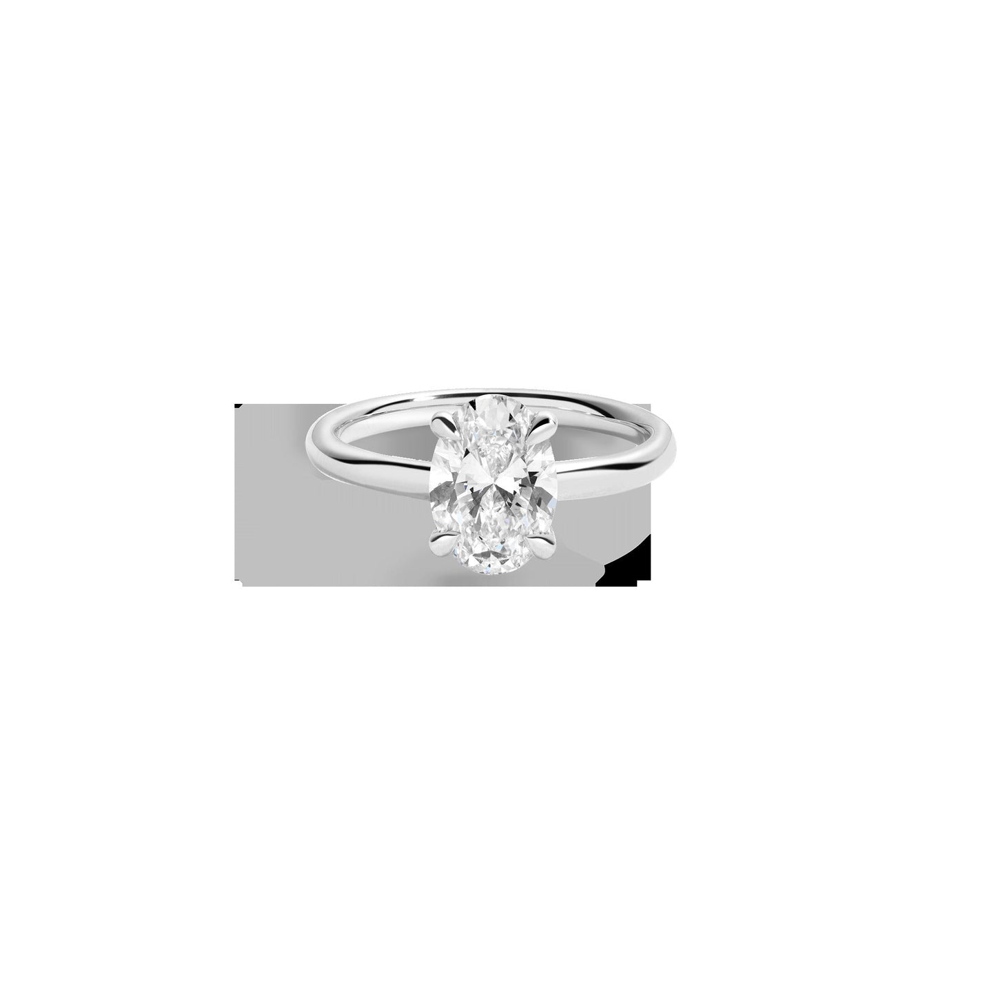 2ct Oval Lab Grown Diamond Solitaire Ring
