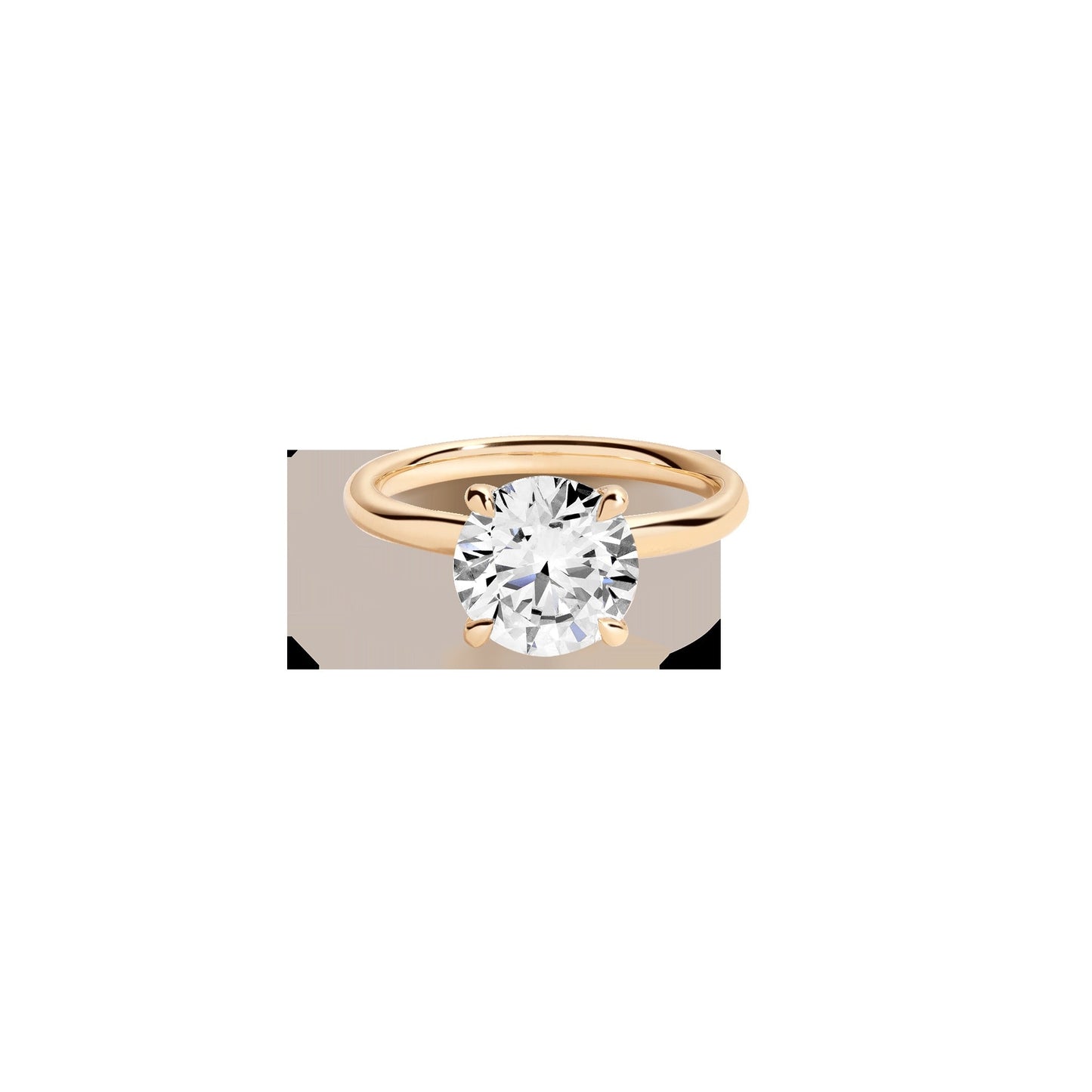 3ct Round Lab Grown Diamond Solitaire Ring