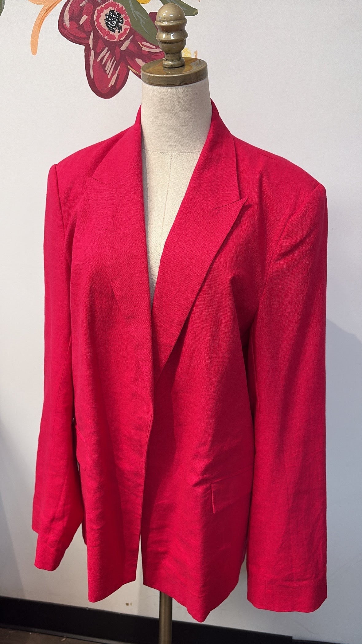 Ophelia Roe Pink Blazer Jacket, XL