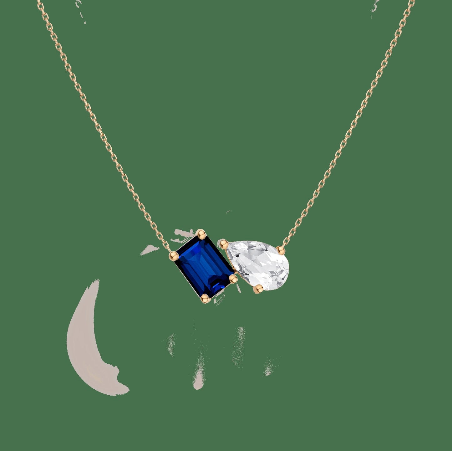 Toi et Moi Gemstone Heirloom Necklace