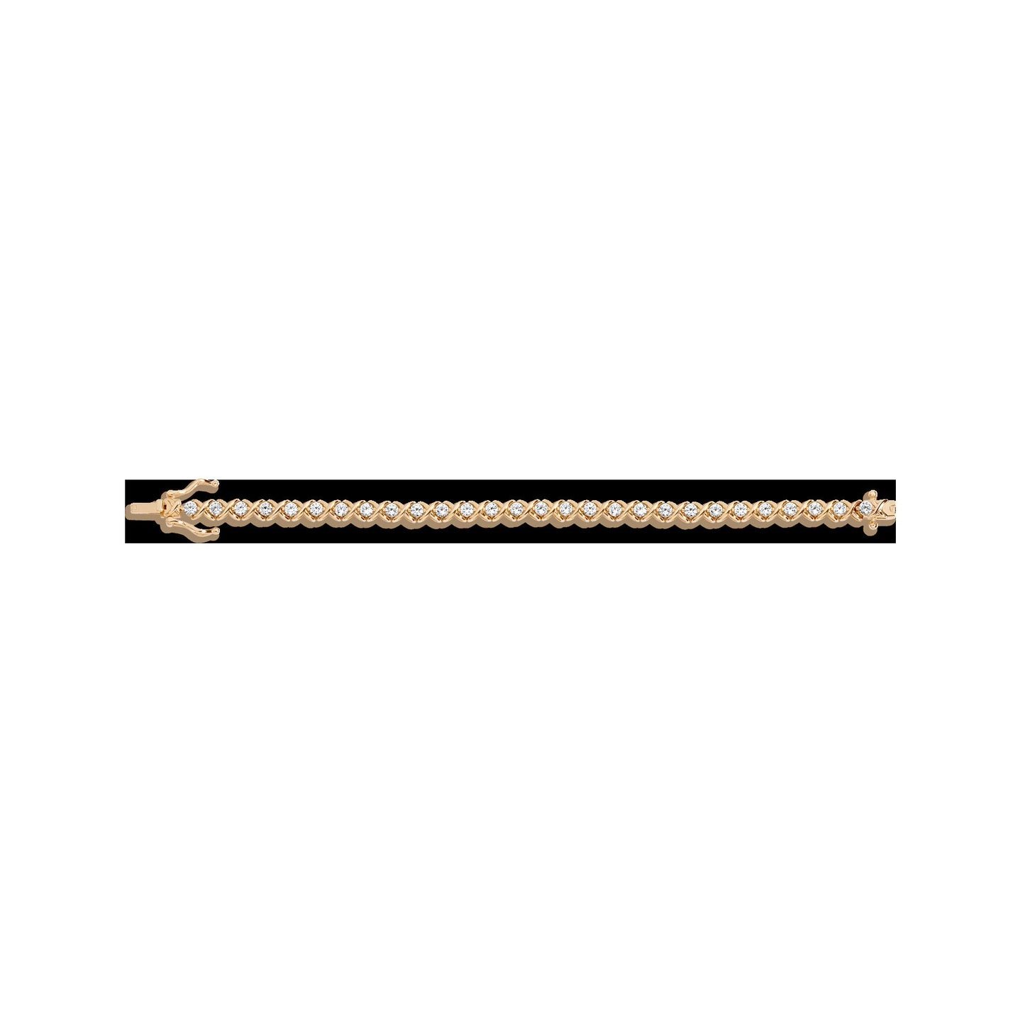 Lab Grown White Sapphire X Estate Tennis Bracelet