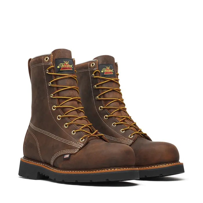 Men's Thorogood American Heritage – 8′′ Crazy Horse Steel Toe Black MAXWear 90TM