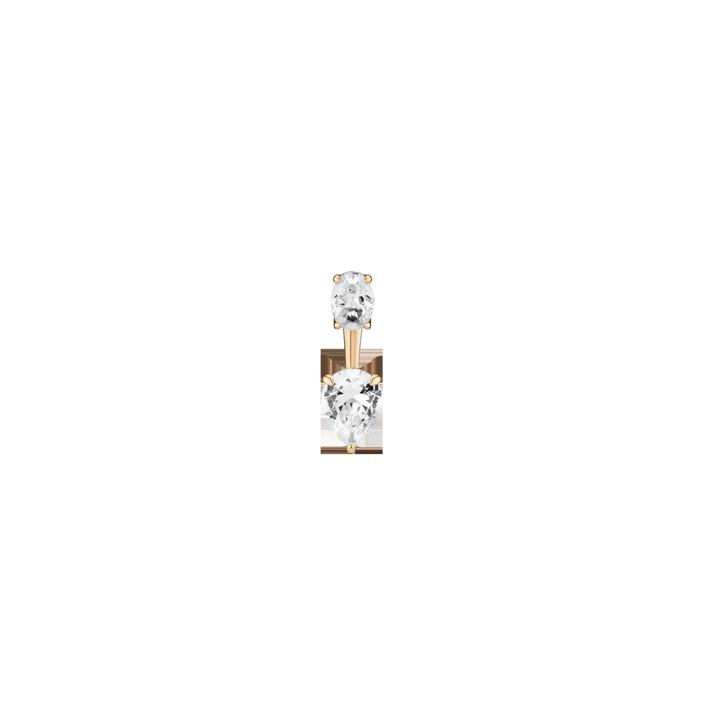 Lab Grown White Sapphire Ear Jacket